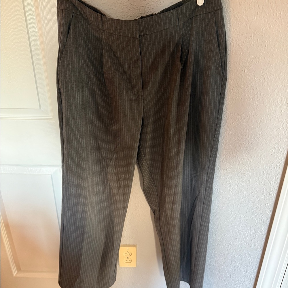 Gray Pinstripe Pants